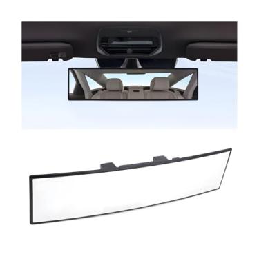 Imagem de Mandark Espelho retrovisor automotivo convexo com clipe panorâmico de 30,5 cm, antirreflexo HD e amplo alcance de visualização, acessórios interiores de veículos, universal para caminhão SUV Sedan