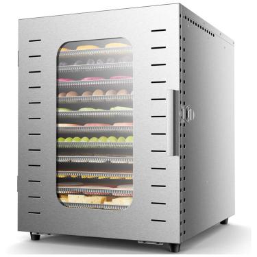 Imagem de Desidratador de Alimentos com 12 Bandejas e temperatura de até 87ºC, 110V 1200W, Ausegia, Prata