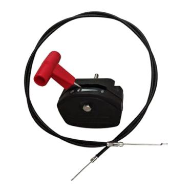 Imagem de Gralara Alça de alavanca do cortador de grama, controle do acelerador, alça de interruptor de controle de montagem para ferramentas elétricas externas, com Cabo