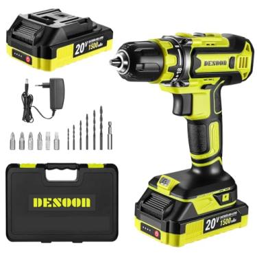 Imagem de Parafusadeira Furadeira Sem Fio 20V 1500mAh DESOON – Torque Máx 42Nm, Carga Rápida em 1 Hora, Mandril 3/8, 2 Velocidades, Ideal para DIY e Reparos Domésticos，Duas baterias