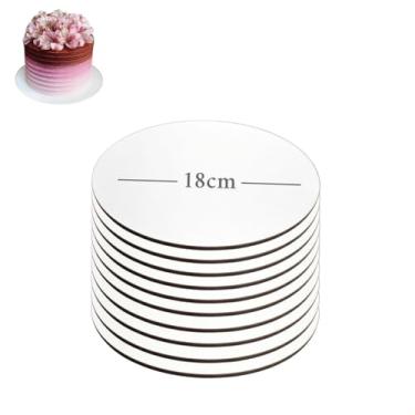 Imagem de Kit 10 Cake Board Mdf Liso 18cm Bolos Confeitaria Suporte