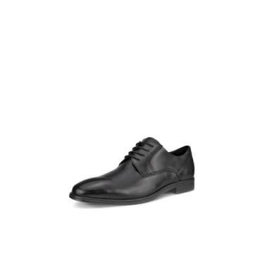 Imagem de ECCO Gravata Oxford masculina Queenstown com biqueira lisa, Preto, 12-12.5