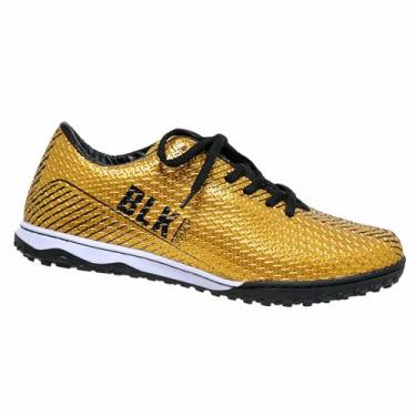 Imagem de Chuteira Society Cano Baixo BLK360DO Reforçada 34 ao 45 (Dourado, BR, Adulto, Numérico, 38)