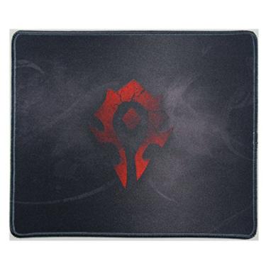 Imagem de Rakoon LanCipal Wow 12 x 10 polegadas World of Warcraft Horde bandeira emblema grande tapete de mouse pad impermeável antiderrapante