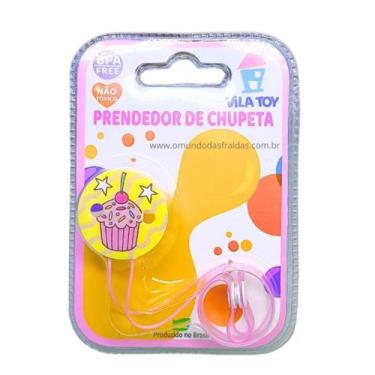 Imagem de Prendedor de Chupeta Vila Toy - Rosa