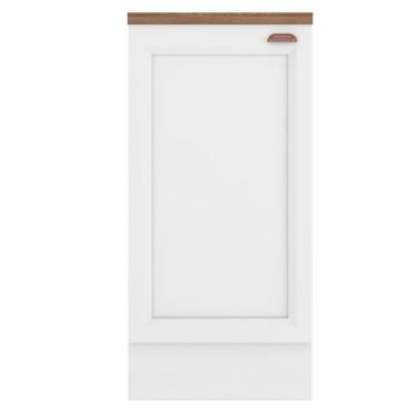 Imagem de Balcão Com Tampo 41 Cm 1 Porta Unna Poliman Móveis Branco