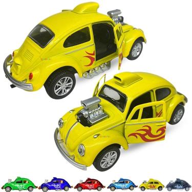 Imagem de Miniatura Fusca Beetle Rt Customizado Dragracer Abre Porta [f114] Azul Claro