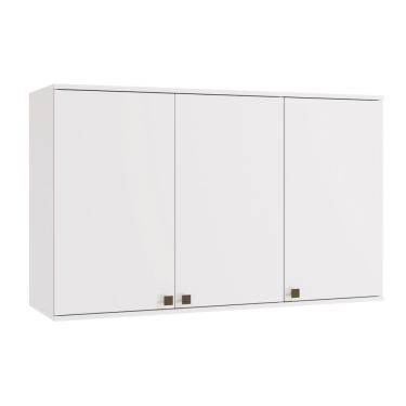 Imagem de Armário Aéreo Celeste Kappesberg 100% Mdf 3 Portas Branco 120cm