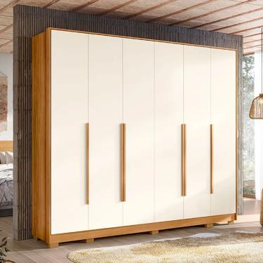 Imagem de Roupeiro Fascínio 6pts 6gav Sem Espelho Shop Das Cabeceiras Carvalho