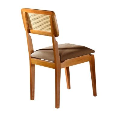 Imagem de Cadeira Madeira Maciça Encosto Palinha Trento Sala Nobre