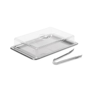 Imagem de Porta Frios Com Pinça Em Inox Atina 27x18,5cm Brinox