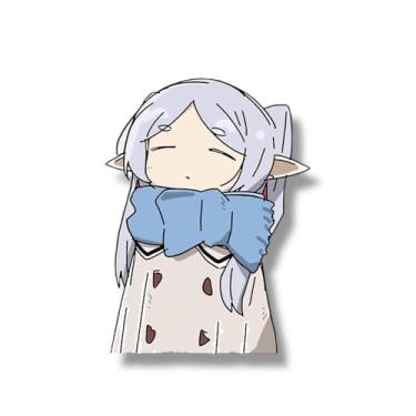Imagem de Adesivo de carro de anime Frieren – Decalque de vinil à prova d'água com Frieren de "Frieren: Beyond Journey's End" – Ideal para carros, laptops e mais – Anime Girl Aesthetic (fofo)
