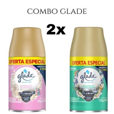 Imagem de Combo Odorizador de Ambiente Glade Refil Automatic 269ml, Rosa/Verde