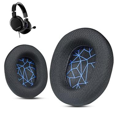 Imagem de Krone Kalpasmos Almofada Auricular Professional Arctis 7 - Azul, Tecido Respirável, Substituição Para Fones De Ouvido Sem Fio Steelseries 1/Pro/3/5/7/7+/7P/7X/9, Prime, Todos Os Modelos