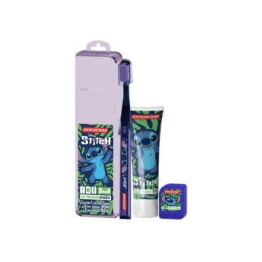 Imagem de Kit Premium Viagem Stitch c/ Escova + Gel Dental + Fio Dental - Dental