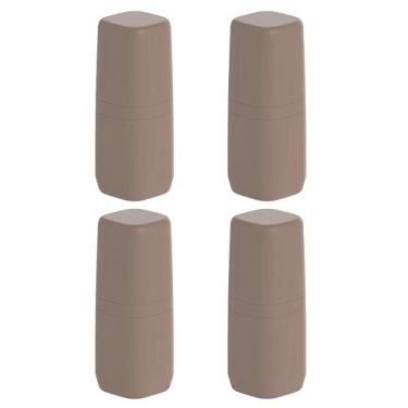 Imagem de 4x Porta Escova de Dente Portatil 750ml OU Aura Marrom