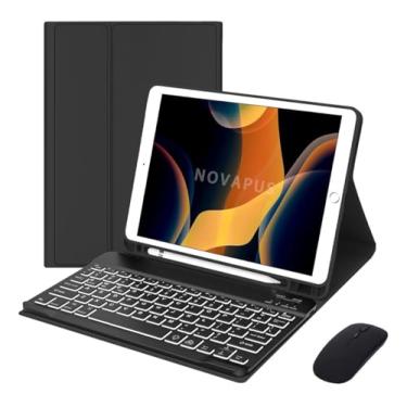 Imagem de Capa Para iPad 10ª Geração /10.9in 2022 Com Teclado e mouse (Preto, Teclado retroiluminado)