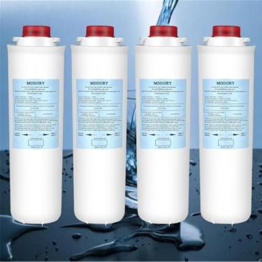 Imagem de Filtro de substituição 51300C Upgrade para filtro de água Elkay EWF3000 51300c, compatível com estações de garrafa de substituição de filtro Ezh2o 51300c, 3000 galões, (4 pacotes - sem chip)