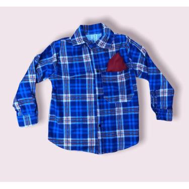 Imagem de Camisa Xadrez Caipira Infantil, Azul, 2