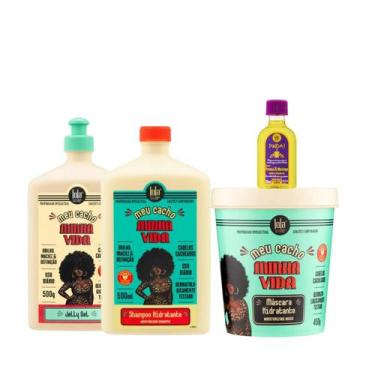 Imagem de Kit Lola Meu Cacho Minha Vida Sh 500ml + Masc 450ml + Jelly Gel 500ml 