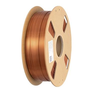 Imagem de Filamento PLA de cobre de seda 1,75 mm impressora 3D 1K (2,2 lbs) Filamento de cobre metálico brilhante sedoso brilhante HZST3D
