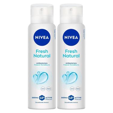 Imagem de Kit 2 Desodorante Nivea Fresh Natural Aerosol 48h 150ml