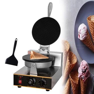 Imagem de CNAOHGHN Máquina elétrica de fazer waffles com casquinha de sorvete de 1200 W,máquina de ferro para fazer casquinha de sorvete, temperatura de 50-250 ℃ e tempo de 0 a 5 minutos ajustáveis