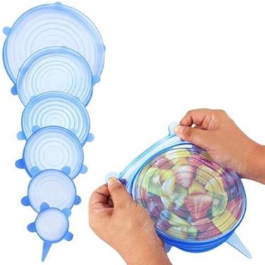 Imagem de Kit 6 Tampas de Silicone Universal Utimix – Reutilizável, Hermético, Lava‑louças, Freezer, Panelas e Potes - YASDA