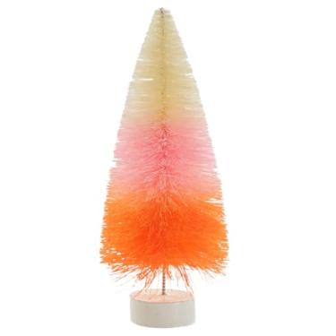 Imagem de Boston International Árvore com escova de garrafa, decoração de Natal, Dia das Bruxas, Ação de Graças, para casa, 19 cm, Candycorn