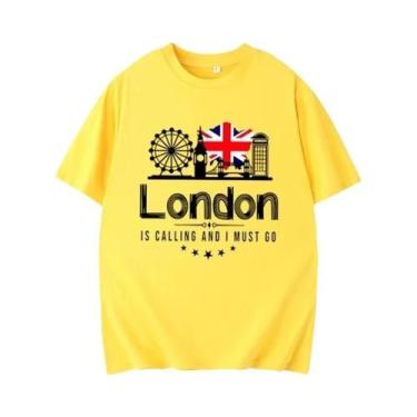 Imagem de Camisa com Mapa de Londres - Presente para Amantes de Viagens, BR-G4, 