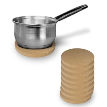 Imagem de Descanso Panela Quente 8pçs 19cm em MDF 15mm Resistente MDF Artesanato