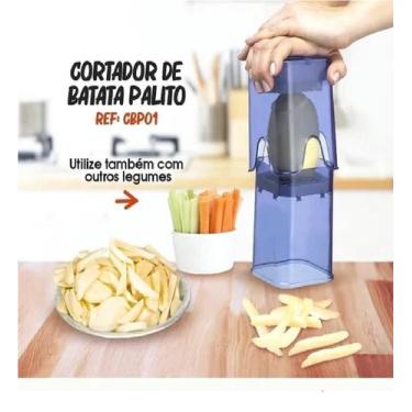 Imagem de Fatiador Cortador Picador Triturador de Batata Frita Palito Pratico e 