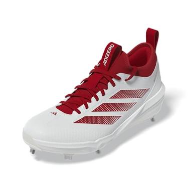 Imagem de adidas Tênis de beisebol masculino Adizero Impact 2.0, Branco/Team Power Red/Team Power Red, 46