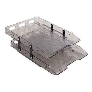 Imagem de Organizador plastico c/2 bandeja fumê - carbrink