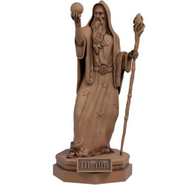 Imagem de Estátua Escultura Merlin - Grande Mago (Cor Madeira)