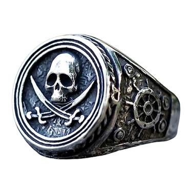 Imagem de ZMY Home 2023 Anel de caveira legal Evil Death Punk Rock anéis de aço inoxidável Aly Style Jewelry, Metal