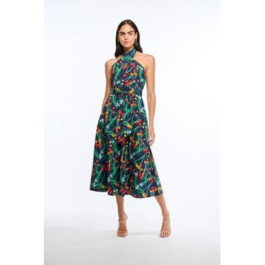 Imagem de Shoshanna Vestido feminino Agustus floral Beekman, Azul-marinho multi, 46