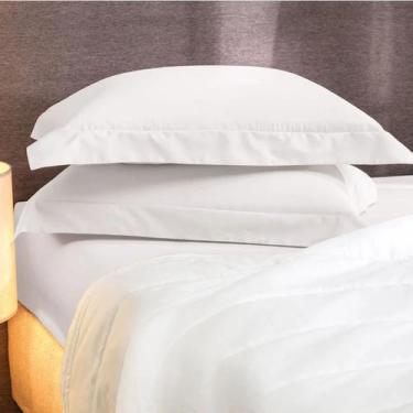 Imagem de Lençol com Elástico Casal Unibox Toque Acetinado Altenburg, Branco