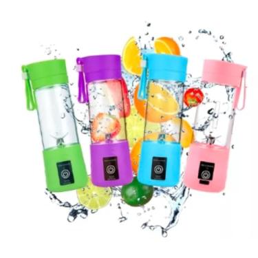 Imagem de Mini Liquidificador Portátil USB Recarregável, 4 Cores, Ideal para Sucos e Vitaminas
