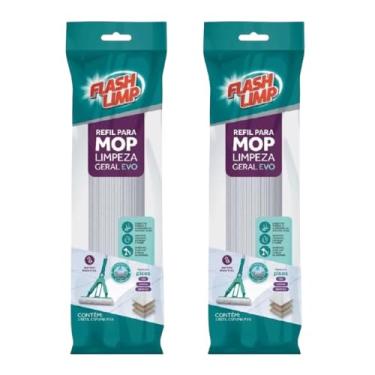 Imagem de Kit 2 Refil Mop Evo Espuma Pva Dobrável Rodo Limpeza Magico RMOP7673