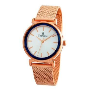 Imagem de Relógio CHAMPION feminino analógico rosê azul CF24662Z