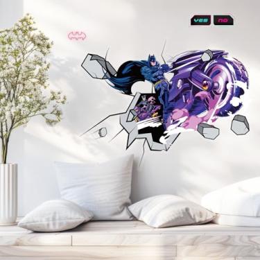 Imagem de Adesivos de parede de super-heróis para crianças – Adesivos de personagens de desenho animado para quarto de meninos, adesivo removível DIY com designs de ação para sala de estar, quarto, berçário