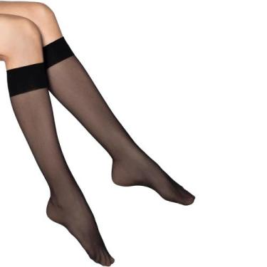 Imagem de Meia lupo mini lu fio 15 com elastano ref:5540 feminino, Preto, UN