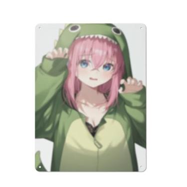 Imagem de Cartaz de arte de menina de anime sexy quente placa de estanho vintage decoração de parede pôster 30,5 x 40,6 cm, AF149