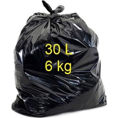 Imagem de 200 Sacos Lixo Preto 30L - 2 Pacotes x 100 Unidades