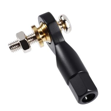 Imagem de FOCMKEAS Lever Steering Linkage Tie Rod End Ball Head End, M3 3.0xL29mm Tie Rod End Ball Head Holder, Single Protrusion Thread Ball Joint with M3 Screws for RC Model Car Boat Airplane Black