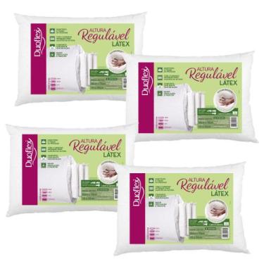 Imagem de Kit de 4 Travesseiros Látex Regulável - até 20cm - Duoflex