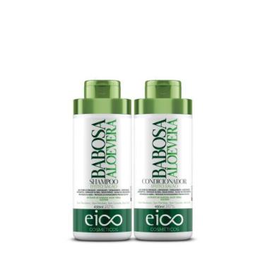 Imagem de Kit Shampoo e Condicionador Babosa Aloevera Eico Cosméticos 450ml