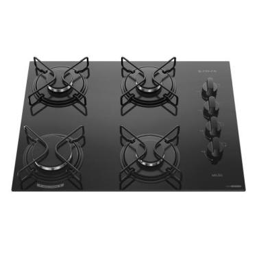Imagem de Cooktop 4 Bocas Atlas Milão Mega Chama a Gás Preto Bivolt - Atlas Elet