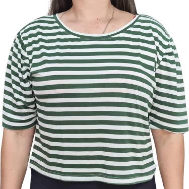 Imagem de Blusa Feminina Malha Listrada Marcia Piovan Plus Size-Feminino